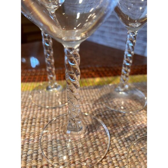 Cristal D'Arques Durand Angelique Wine Glasses , Vintage Luminarc France Clear B - Picture 2 of 4